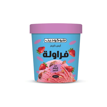 Chocodate ICE-CREAM STRAWBERRY TUB  450ML (360G)