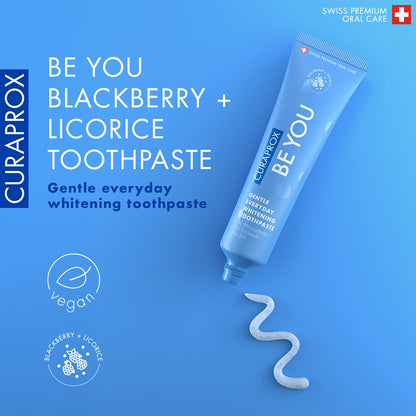 Curaprox Be you single pack, blackberry + liquorice toothpaste, blue, 60ml
