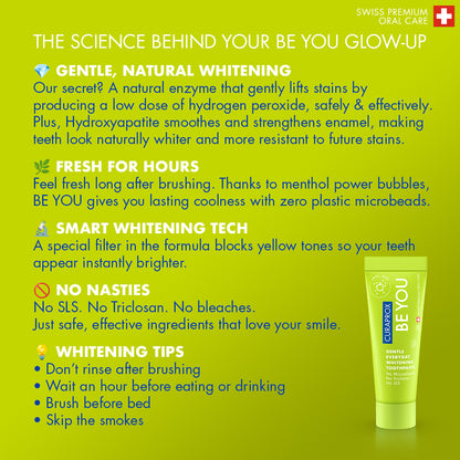 Curaprox Be you single pack, apple + aloe vera toothpaste, green, 60ml
