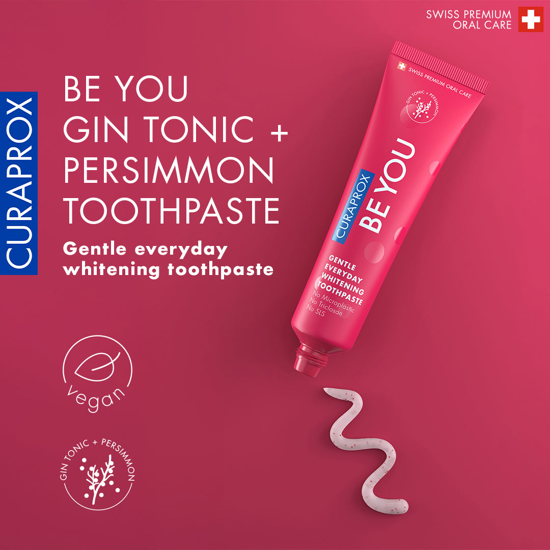 Curaprox Be you single pack, gin and tonic + persimmon toothpaste, red, 60ml
