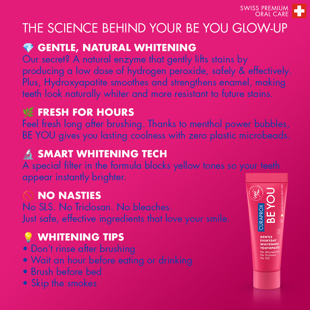 Curaprox Be you single pack, gin and tonic + persimmon toothpaste, red, 60ml