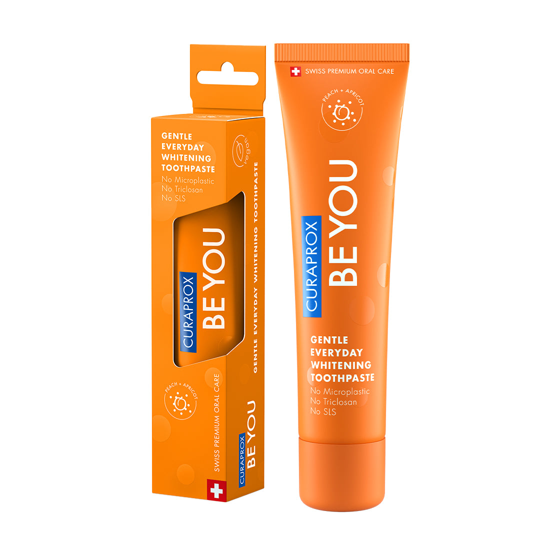 Curaprox Be you single pack, peach + apricot toothpaste, orange, 60ml