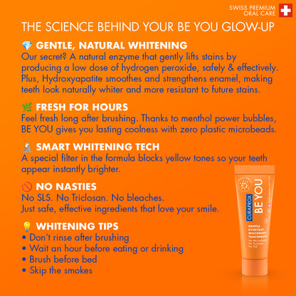Curaprox Be you single pack, peach + apricot toothpaste, orange, 60ml