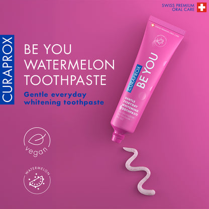 Curaprox Be you single pack, watermelon toothpaste, pink, 60ml