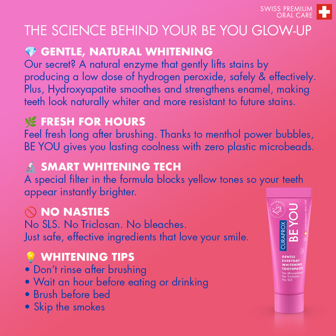 Curaprox Be you single pack, watermelon toothpaste, pink, 60ml