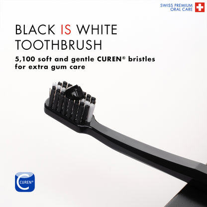 Curaprox Black is white set: toothpaste 90ml + black toothbrush