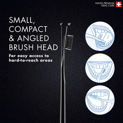 Curaprox Black is white set: toothpaste 90ml + black toothbrush