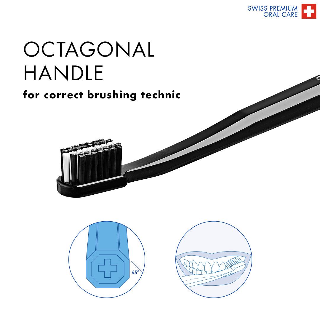 Curaprox Black is white set: toothpaste 90ml + black toothbrush