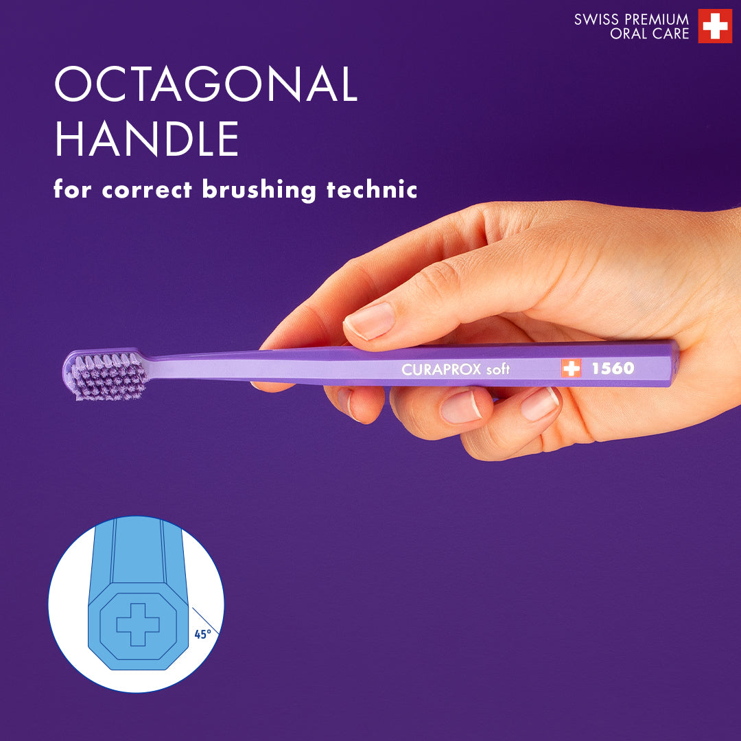 Curaprox CS 1560 Soft Toothbrush, Blister Single Piece Assorted Colors.