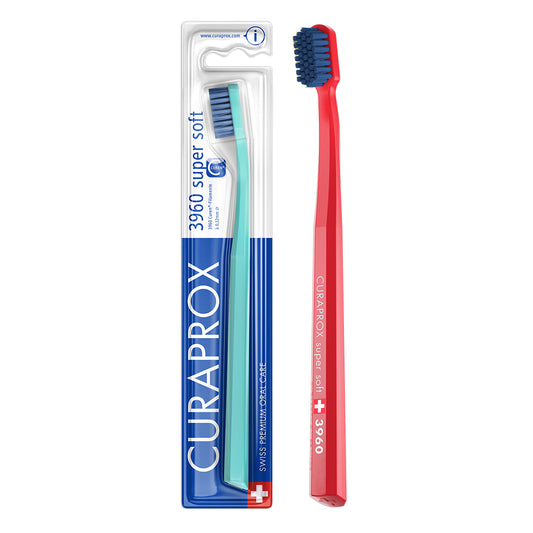 Curaprox CS 3960 Super Soft Toothbrushes, Blister Single Pack. Assorted Colors.
