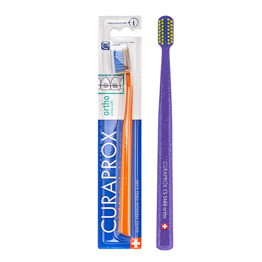 Curaprox CS 5460 Ortho Ultra Soft Toothbrushes, Blister Single Pack. Assorted Colors.