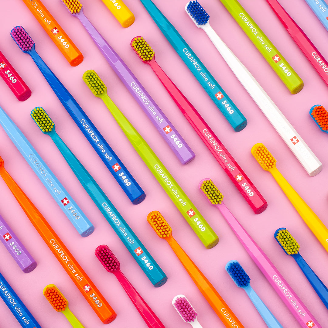 Curaprox CS 5460 Ultra Soft Toothbrushes, Blister 3 Pieces Assorted Colors.
