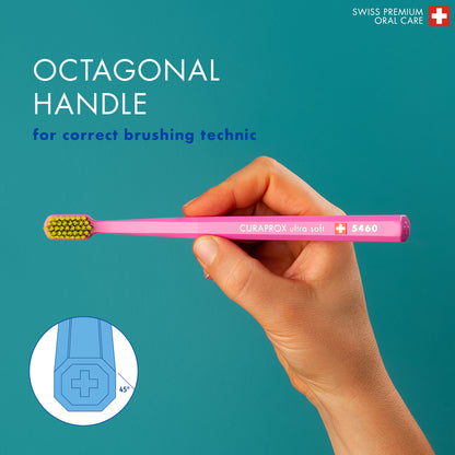Curaprox CS 5460 Ultra Soft Toothbrushes, Blister Single Pack Assorted Colors.