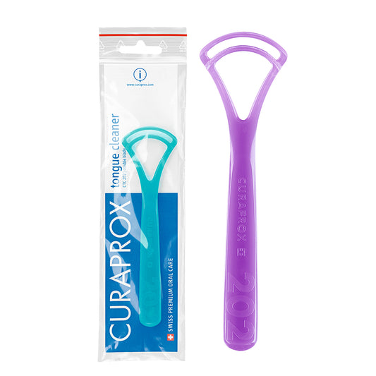 Curaprox CTC 202, double blade Tongue scraper, minigrip. Assorted Colors