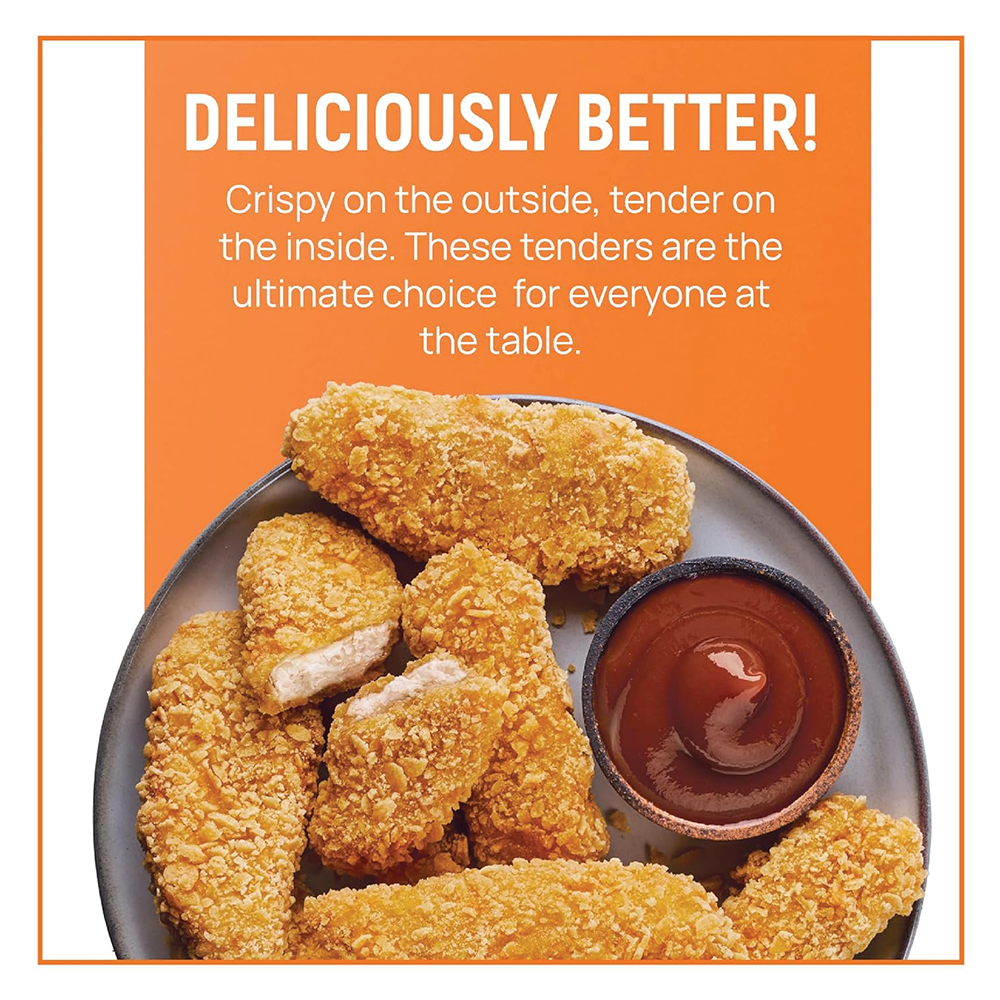 Switch Vegan Chicken Tenders 240g, 100% Plant-Based, GMO-Free, Cholesterol-Free, Soy-Free, Gluten-Free Halal (Frozen) 6pcs