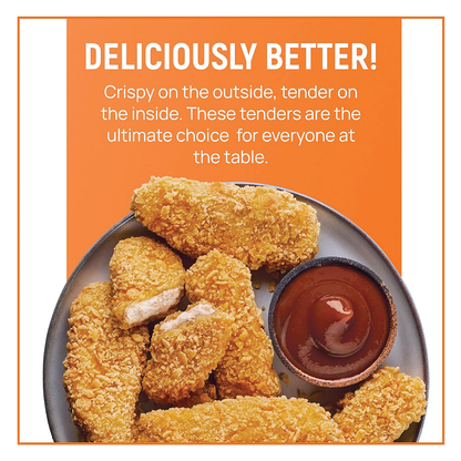 Switch Vegan Chicken Tenders 240g, 100% Plant-Based, GMO-Free, Cholesterol-Free, Soy-Free, Gluten-Free Halal (Frozen) 6pcs