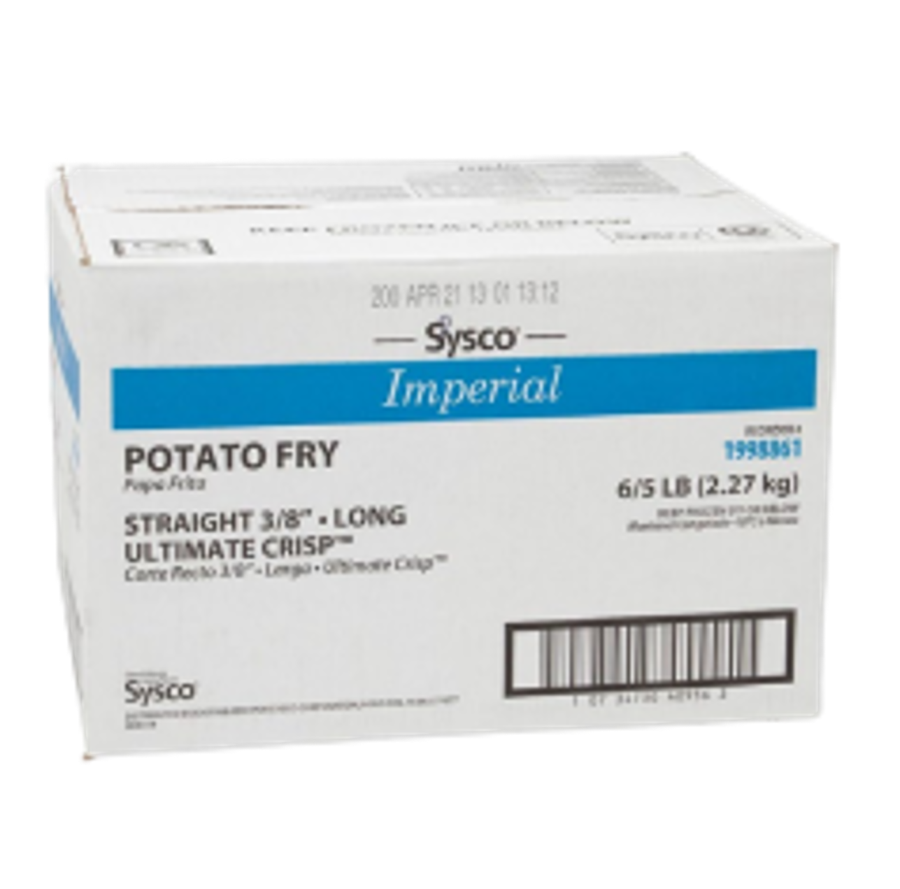 Sysco Imperial Potato Fry Straight 3/8 Long Ultimate Crisp 2.27Kg - Frozen