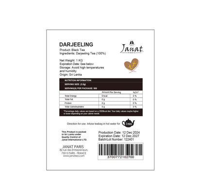 Janat Professional Series Darjeeling Loose Tea 1kg