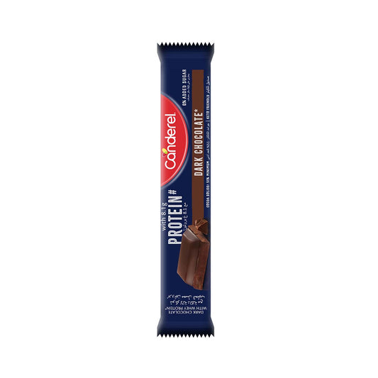 Canderel Dark Chocolate with Whey Protein, 0% Added Sugar, 30g