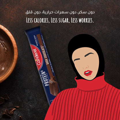Canderel Dark Chocolate with Whey Protein, 0% Added Sugar, 30g