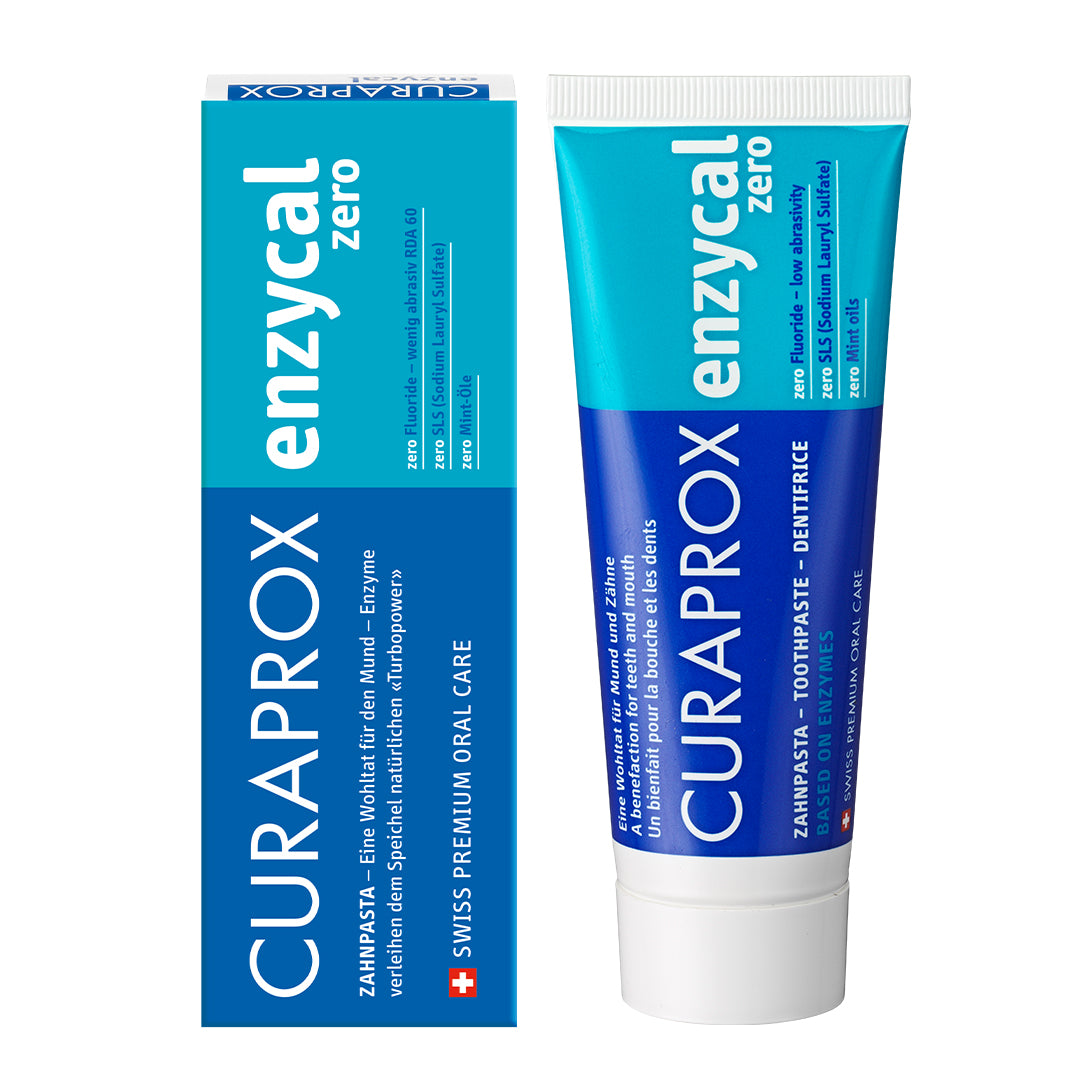 CURAPROX Enzycal Zero Toothpaste 75ml – Fluoride-Free Enzyme Toothpaste for Gentle Daily Oral Care