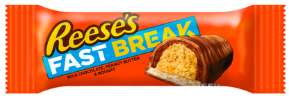 Reese's FAST BREAK Peanut Butter Nougat Snack Size Candy Bar 51gm