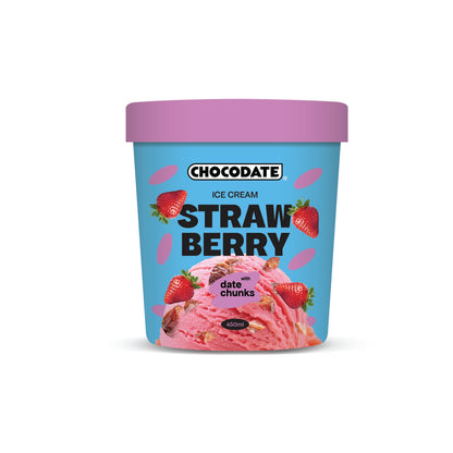 Chocodate ICE-CREAM STRAWBERRY TUB  450ML (360G)