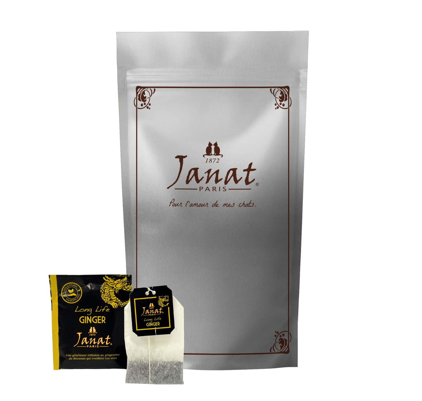 Janat Professional Series Ziplock Long Life Ginger 100 Tea Bags