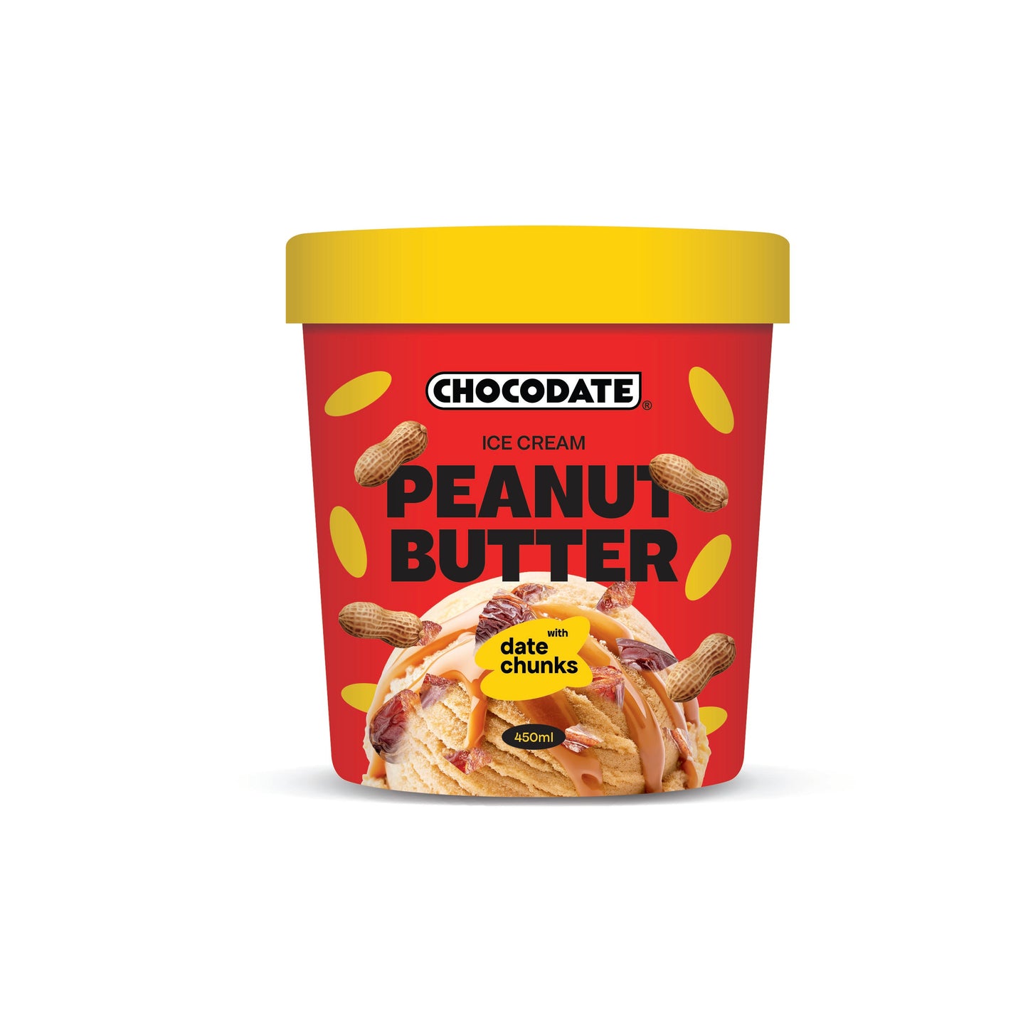 CD ICE-CREAM PEANUT BUTTER  TUB  450ML (360G)