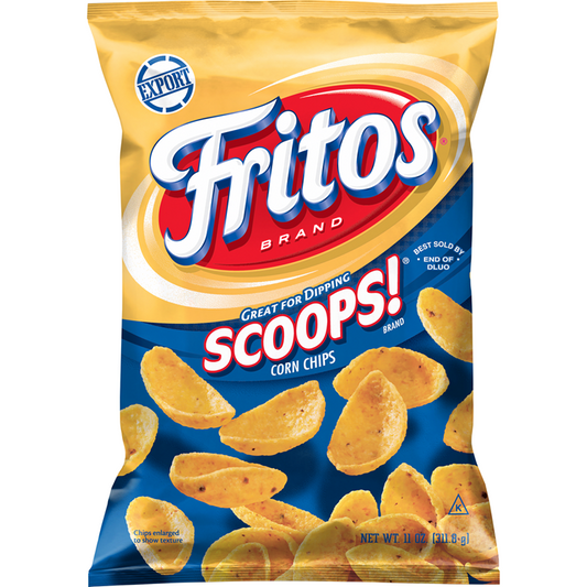 Fritos Scoops Corn Chips Great for Dipping 11 OZ (312g) - Export