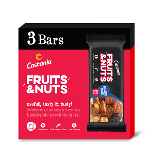 Castania Fruits & Nuts No Added Sugar Healthy Bar 35G (3 Bars) Tripack
