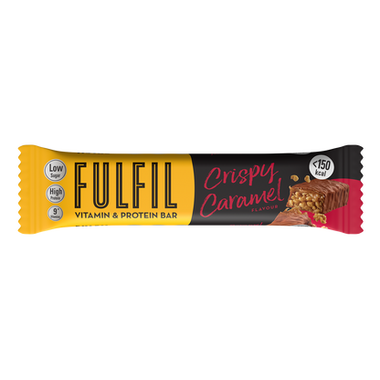 Fulfil Crispy Caramel Flavour - Vitamin & Protein Bar, Low Sugar, High Protein, 150 Calories With 9 Vitamins, 37gm