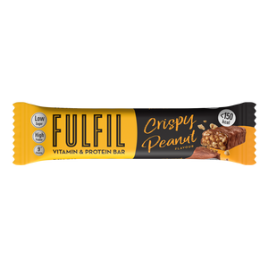 Fulfil Crispy Peanut Flavour - Vitamin & Protein Bar,Low Sugar, High Protein, 150 Calories With 9 Vitamins, 37gm