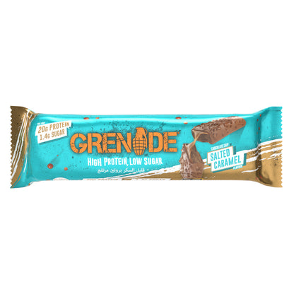 Grenade Chocolate Chip Salted Caramel - High Protein Bar - Low Sugar  60gm