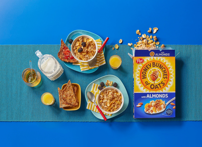 Post Honey Bunches of Oats Almond, Low Fat, with Whole Grain Cereal 340gm