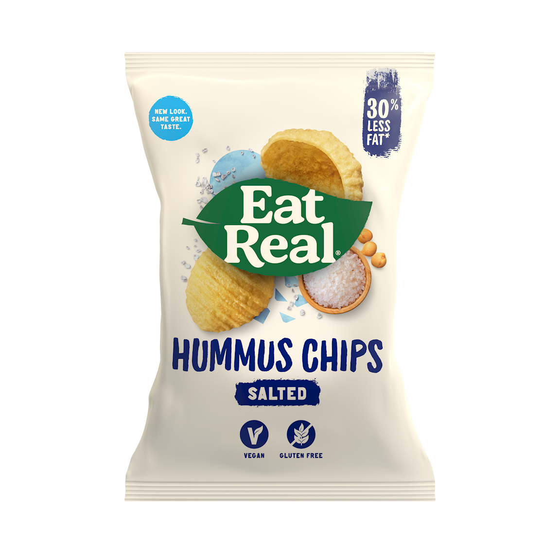 Eat Real Hummus Chips Sea Salt 135gm Gluten Free and Vegan