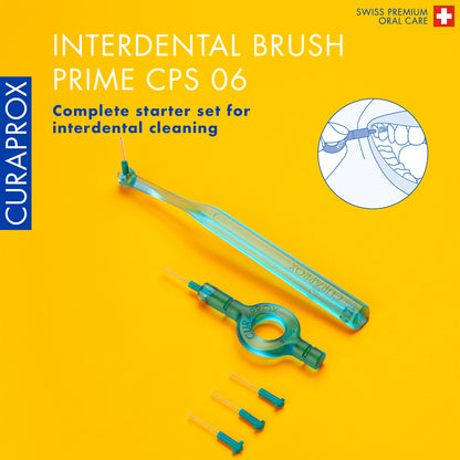 Curaprox CPS 06 prime start: 5 CPS 06 + UHS 409 and UHS 470 turquoise holders + caps, international
