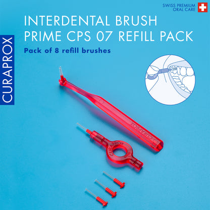Curaprox CPS 07 prime refill, 8 pcs., red, international