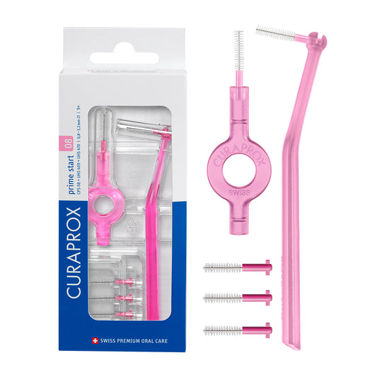 Curaprox CPS 08 prime start: 5 CPS 08 + UHS 409 and UHS 470 pink holders + caps, international