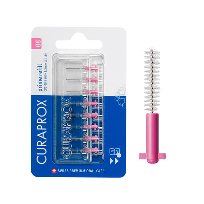 Curaprox CPS 08 prime refill, 8 pcs., pink, international