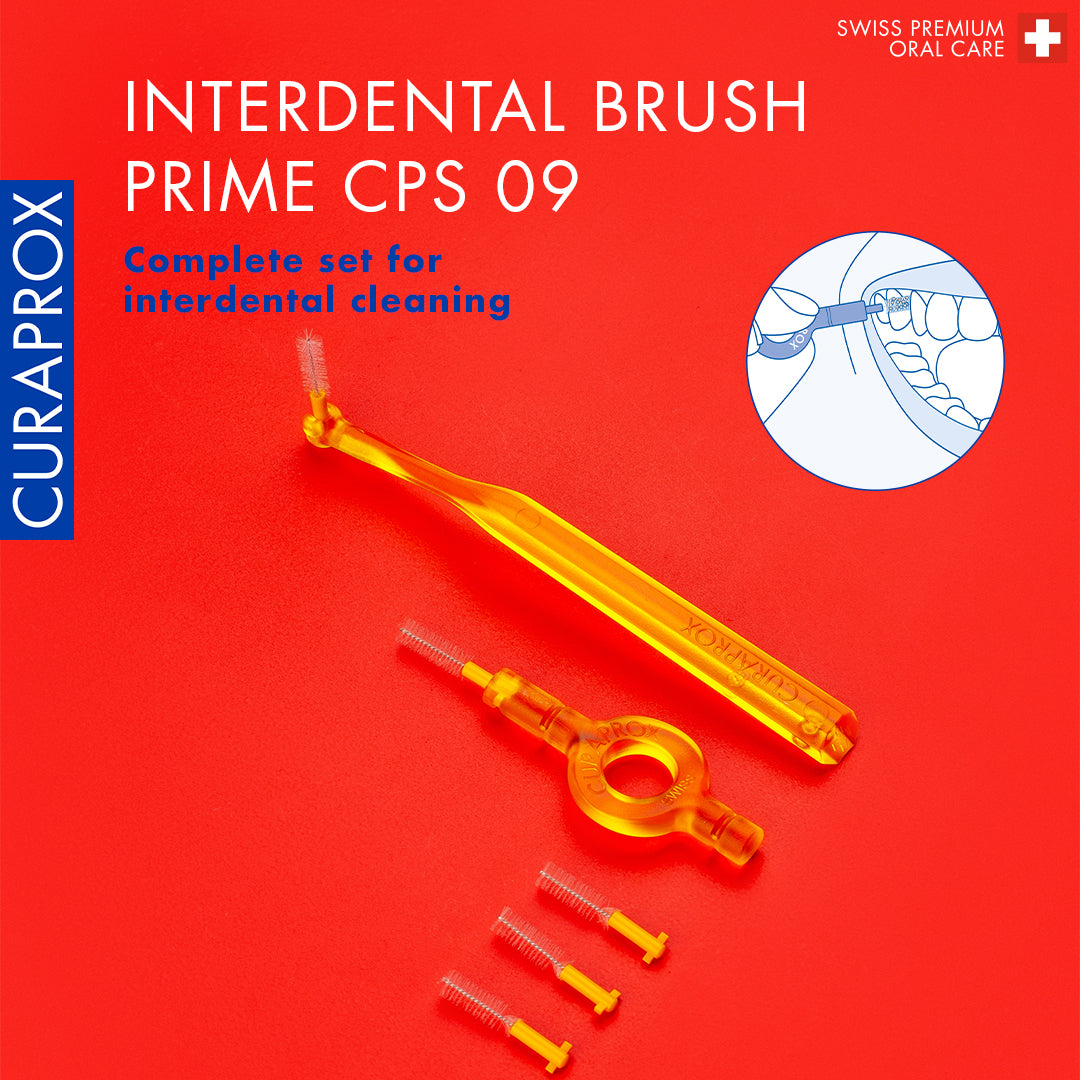 Curaprox CPS 09 prime start: 5 CPS 09 + UHS 409 and UHS 470 yellow holders + caps, international