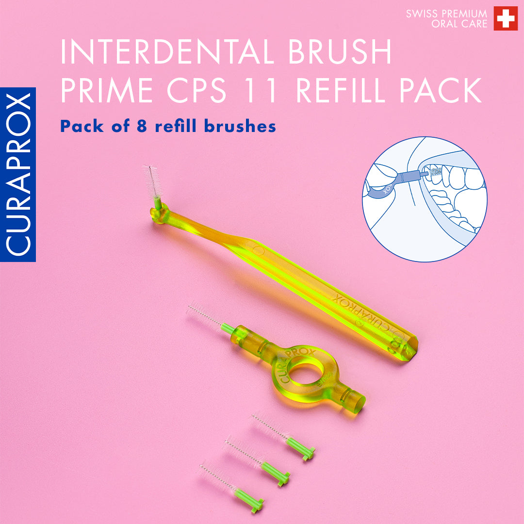 Curaprox CPS 011 prime refill, 8 pcs., lime green, international