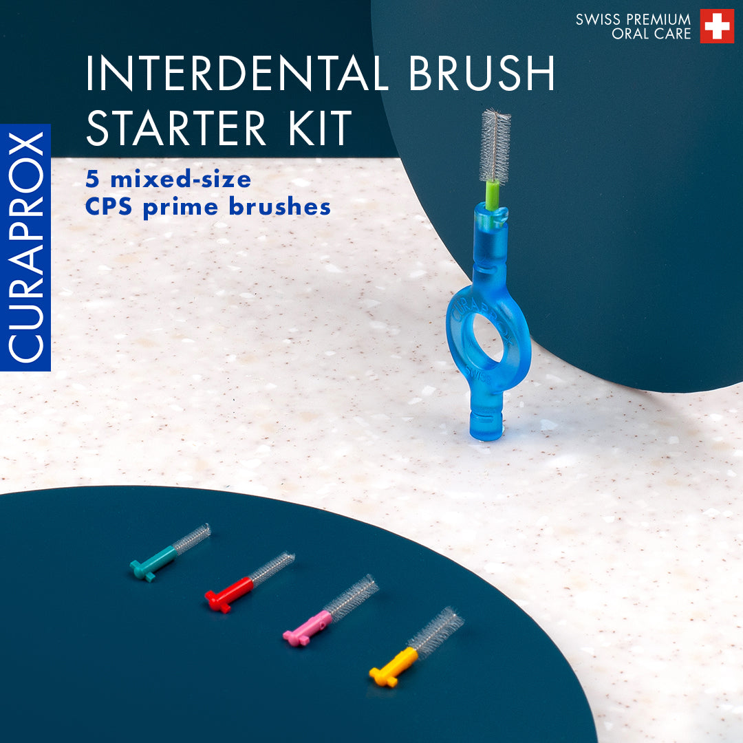 Curaprox CPS prime start mixed pack with CPS 06 - 011 + UHS 409 and UHS 470 blue holders + caps, INT