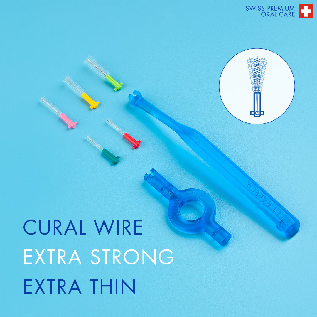 Curaprox CPS prime start mixed pack with CPS 06 - 011 + UHS 409 and UHS 470 blue holders + caps, INT