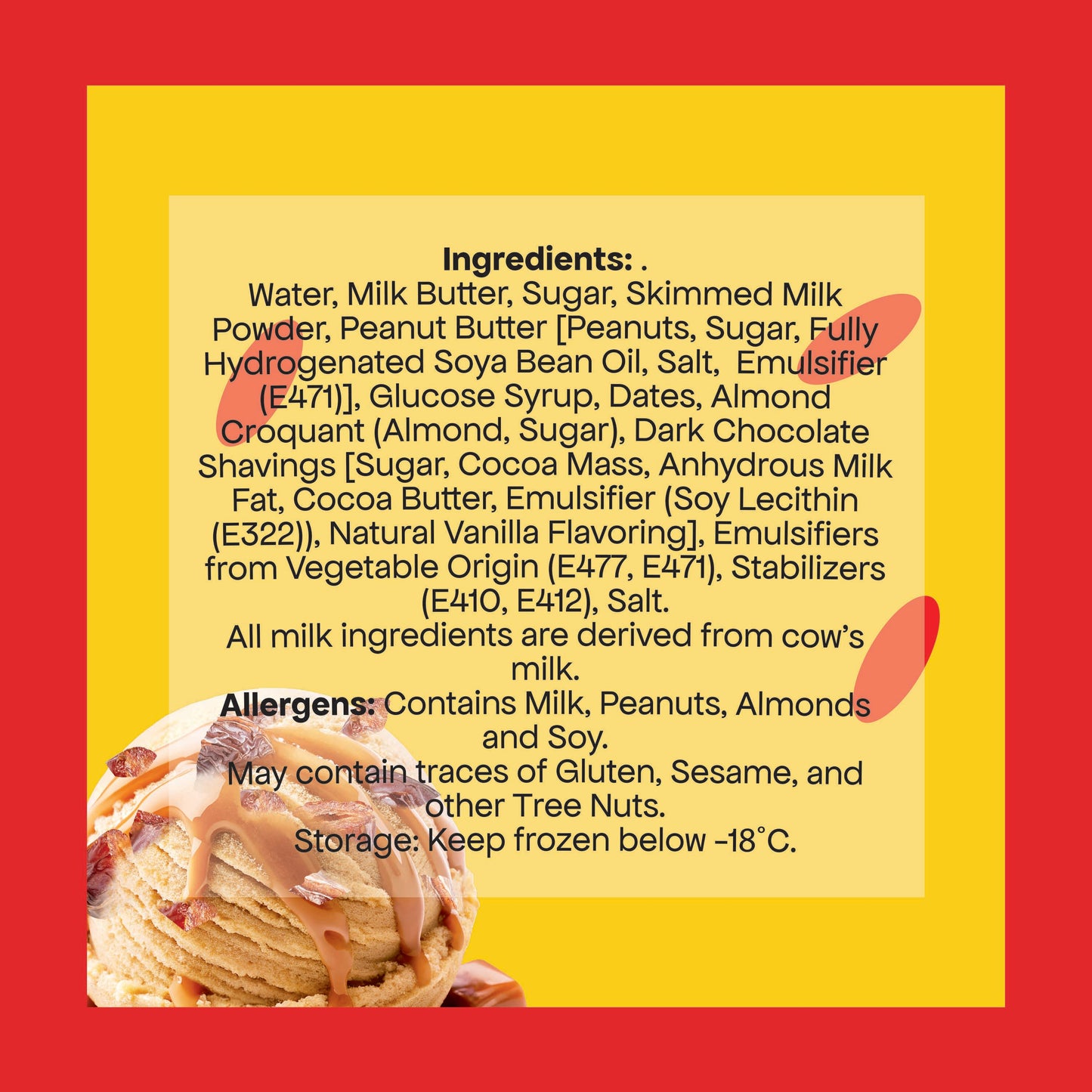 CD ICE-CREAM PEANUT BUTTER  TUB  450ML (360G)