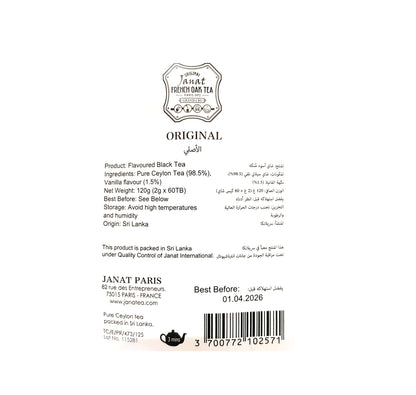 Janat French Oak Series Original 60 Tea Bags