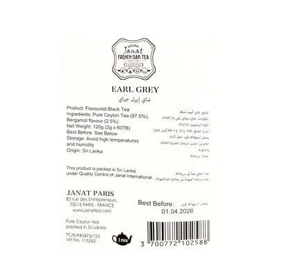 Janat French Oak Earl Grey 60 Tea Bags