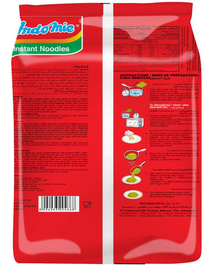 Indomie Red Chili Fried Noodles with Seasoning Powder and Sauce  - 10 Packs Each 80g