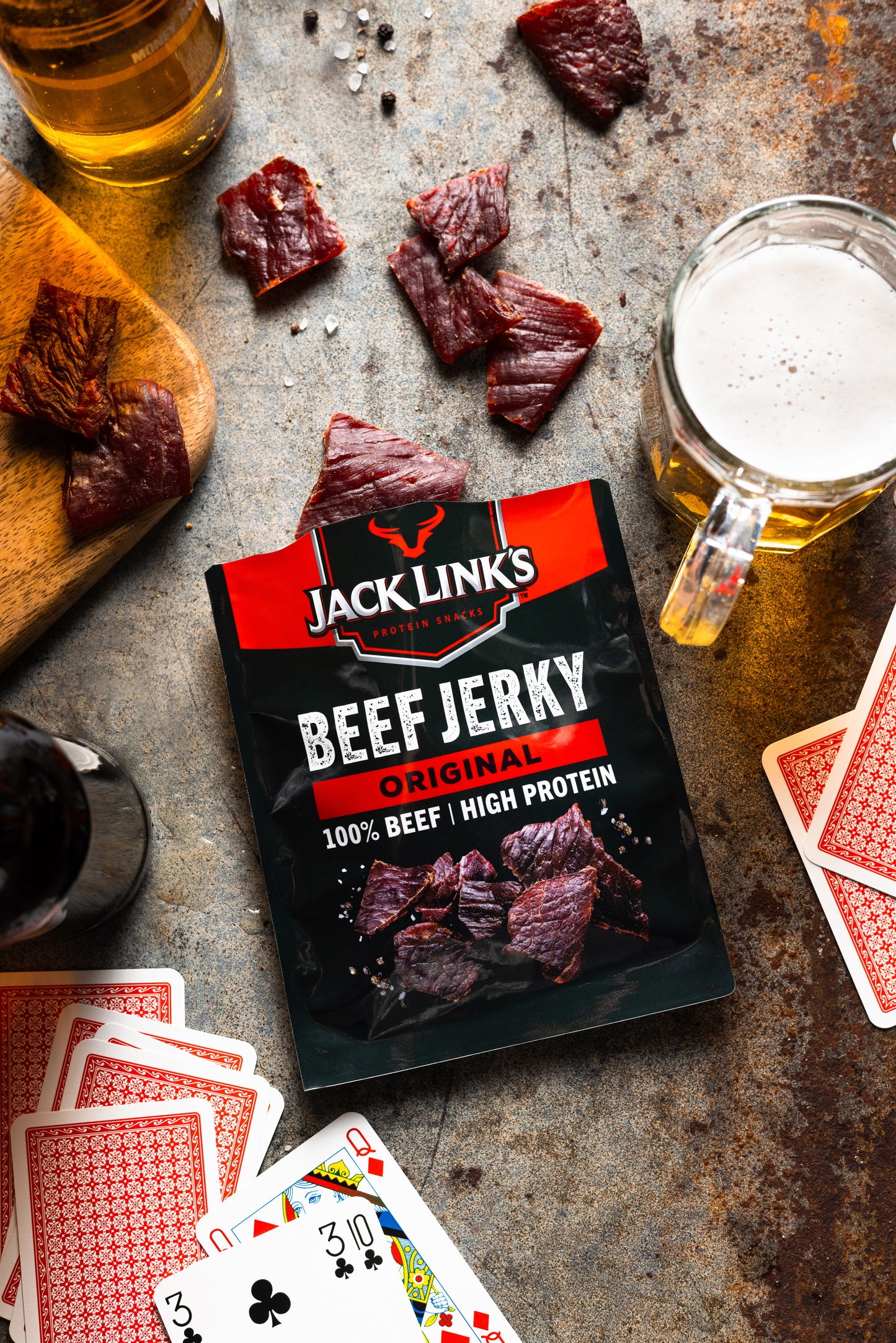 Jack Link’S Beef Jerky Original – High Protein Meat Snack – Dried Halal Beef- 1X60Gr
