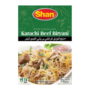 Shan Karachi Beef Biriyani Recipe & Masala Mix 60gm